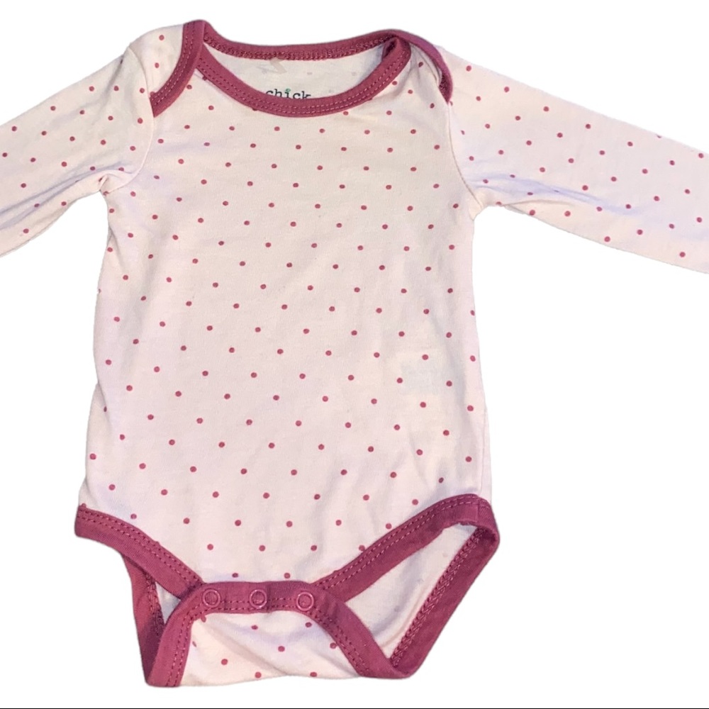 Baby Girl’s 0-3 Month Chick Pea Long Sleeved Onesie